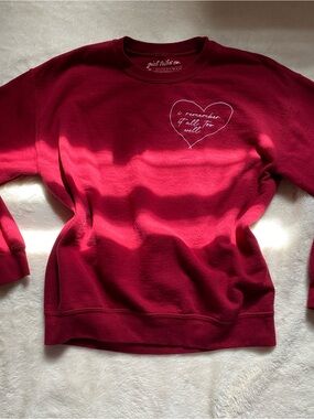All too well taylor swift inspired crewneck paid $60 looks worn my have stains